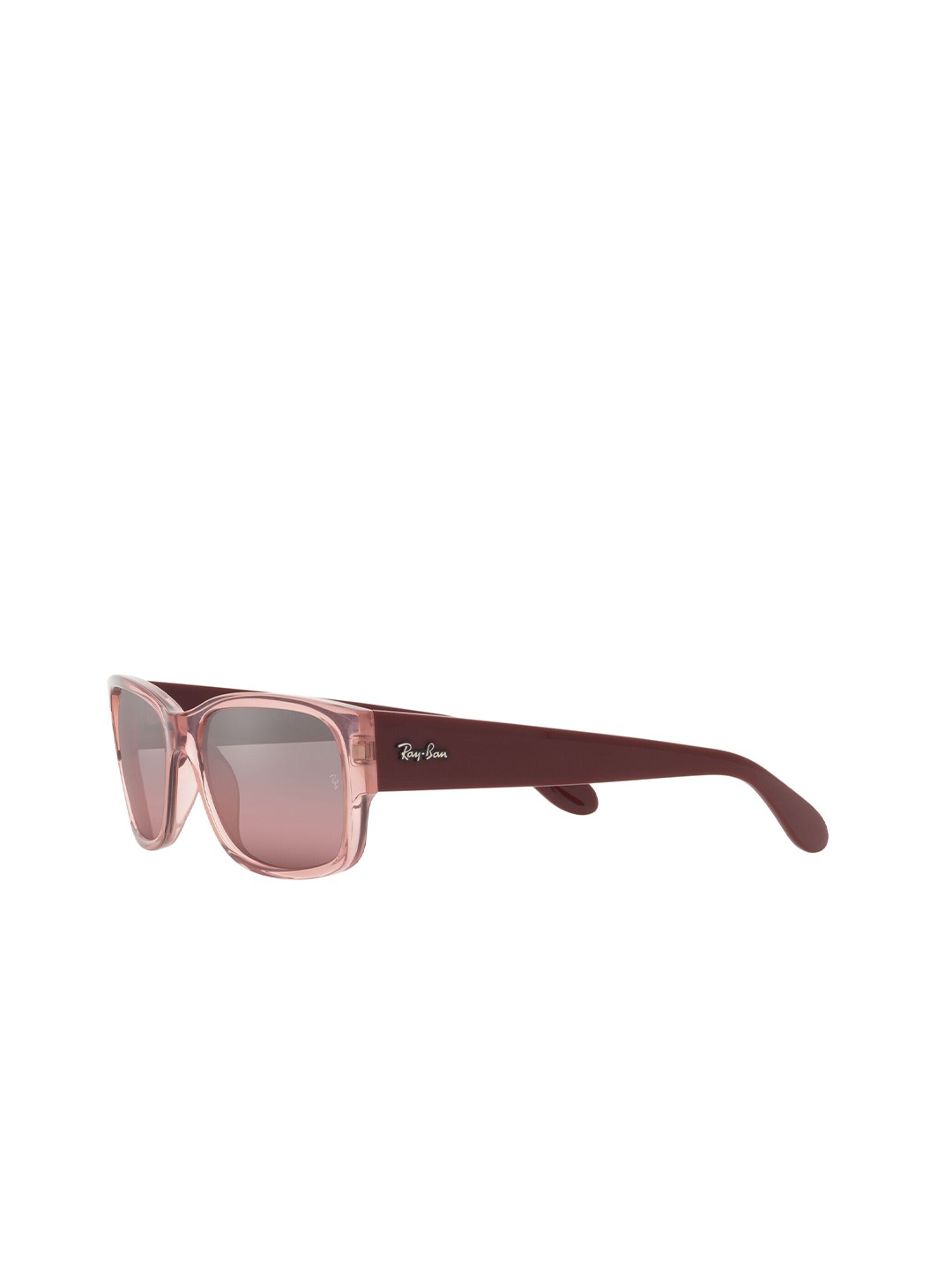 

Ray-Ban Unisex Browline Sunglasses with Polarised and UV Protected Lens, Red