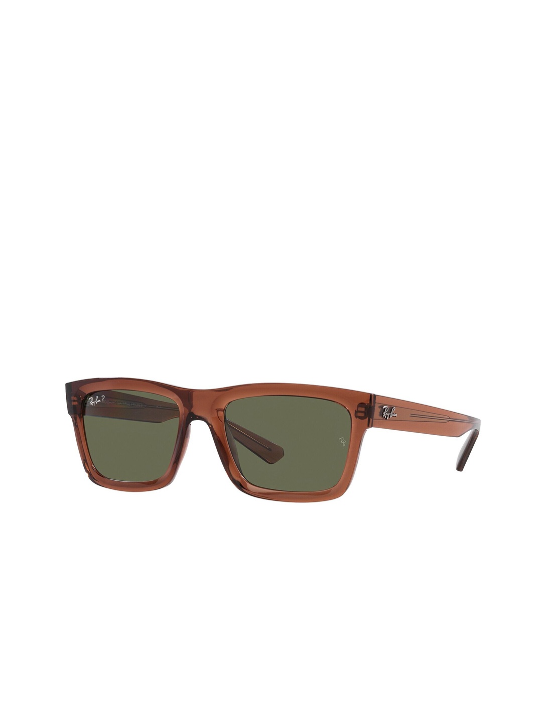 

Ray-Ban Unisex Shield Sunglasses with Polarised and UV Protected Lens, Green