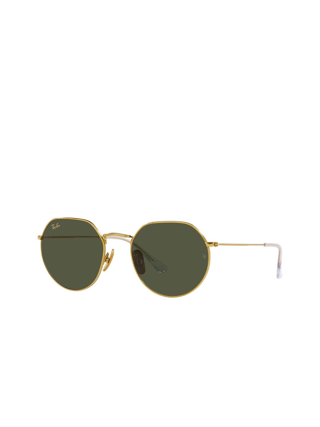 

Ray-Ban Unisex Round Sunglasses with UV Protected Lens, Green