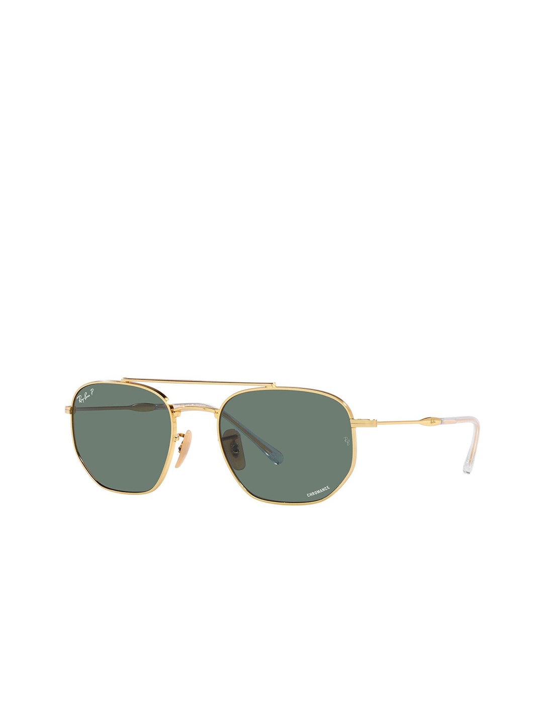 

Ray-Ban Unisex Round Sunglasses with Polarised and UV Protected Lens, Green