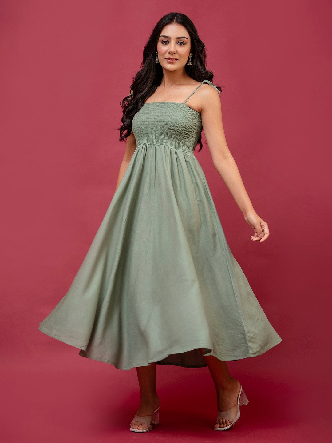 

FERANOID Maxi Dress, Lime green
