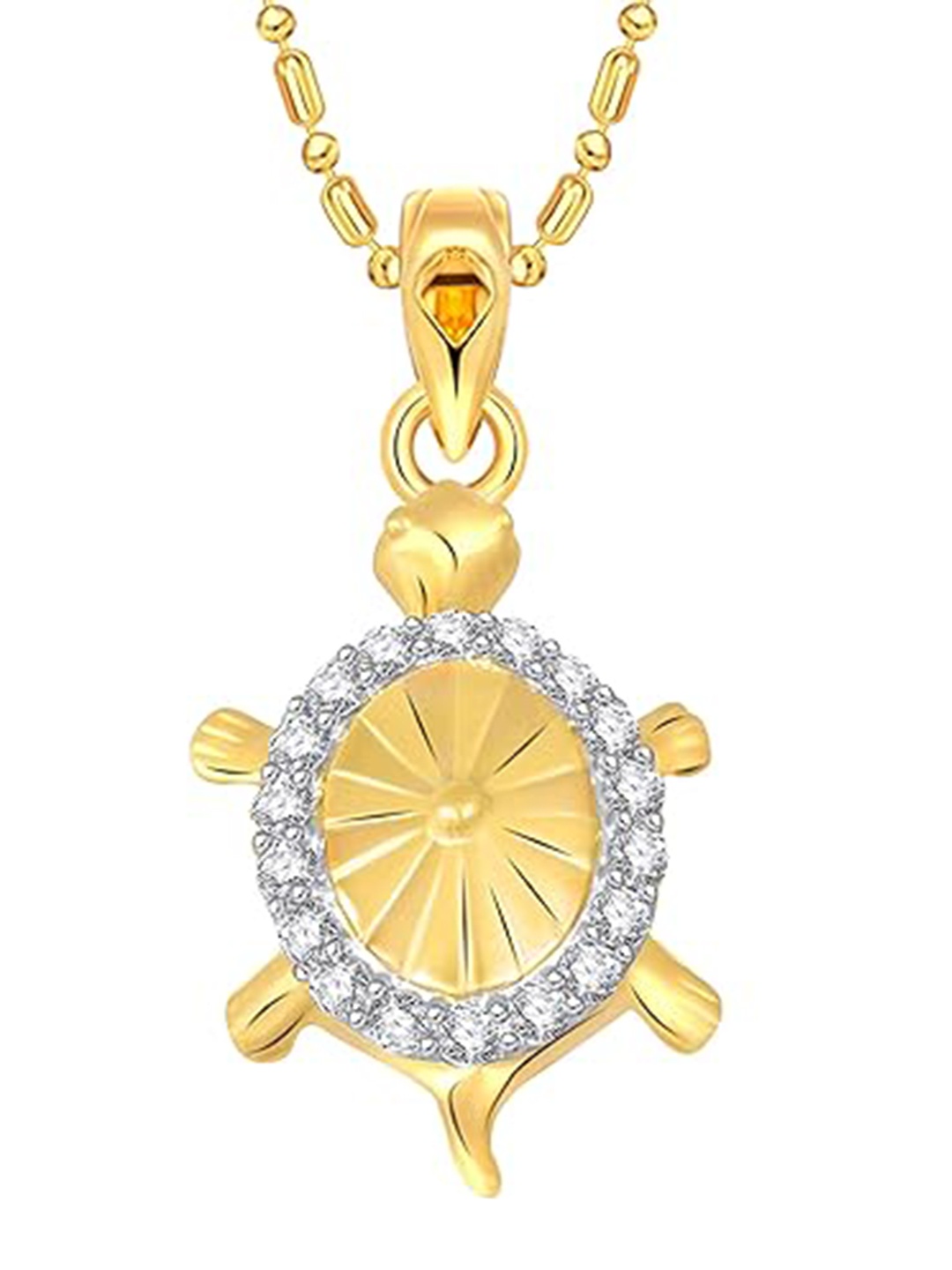 

Vighnaharta Gold-Plated Contemporary Pendants with Chains