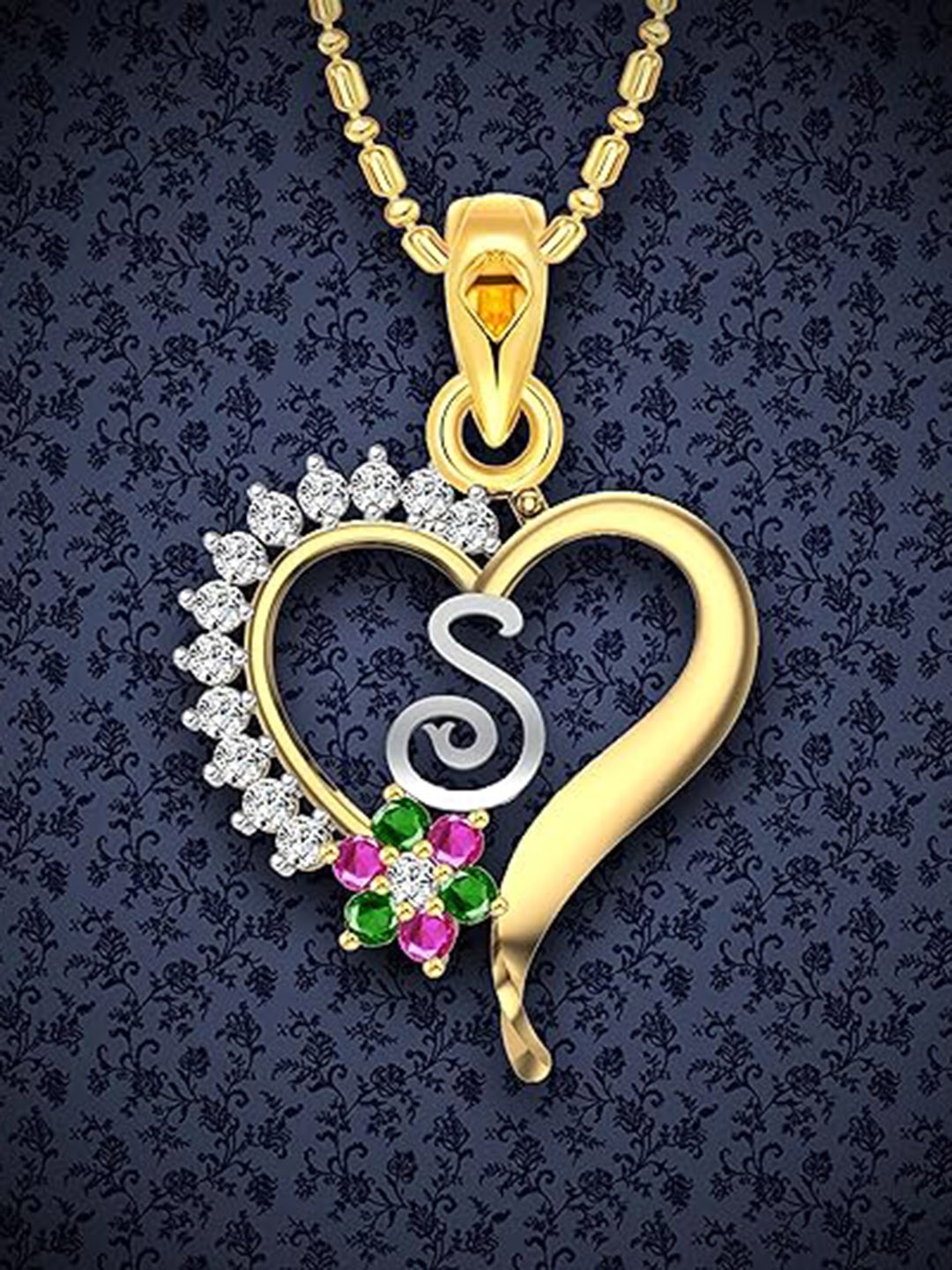 

Vighnaharta Gold-Plated Heart Shaped Pendants