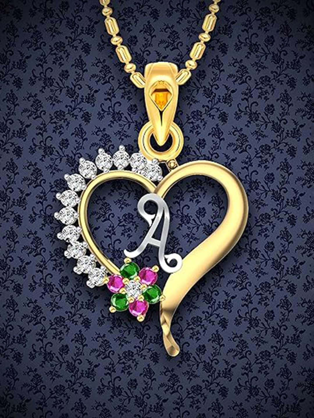 

Vighnaharta Gold-Plated Heart Shaped Pendants