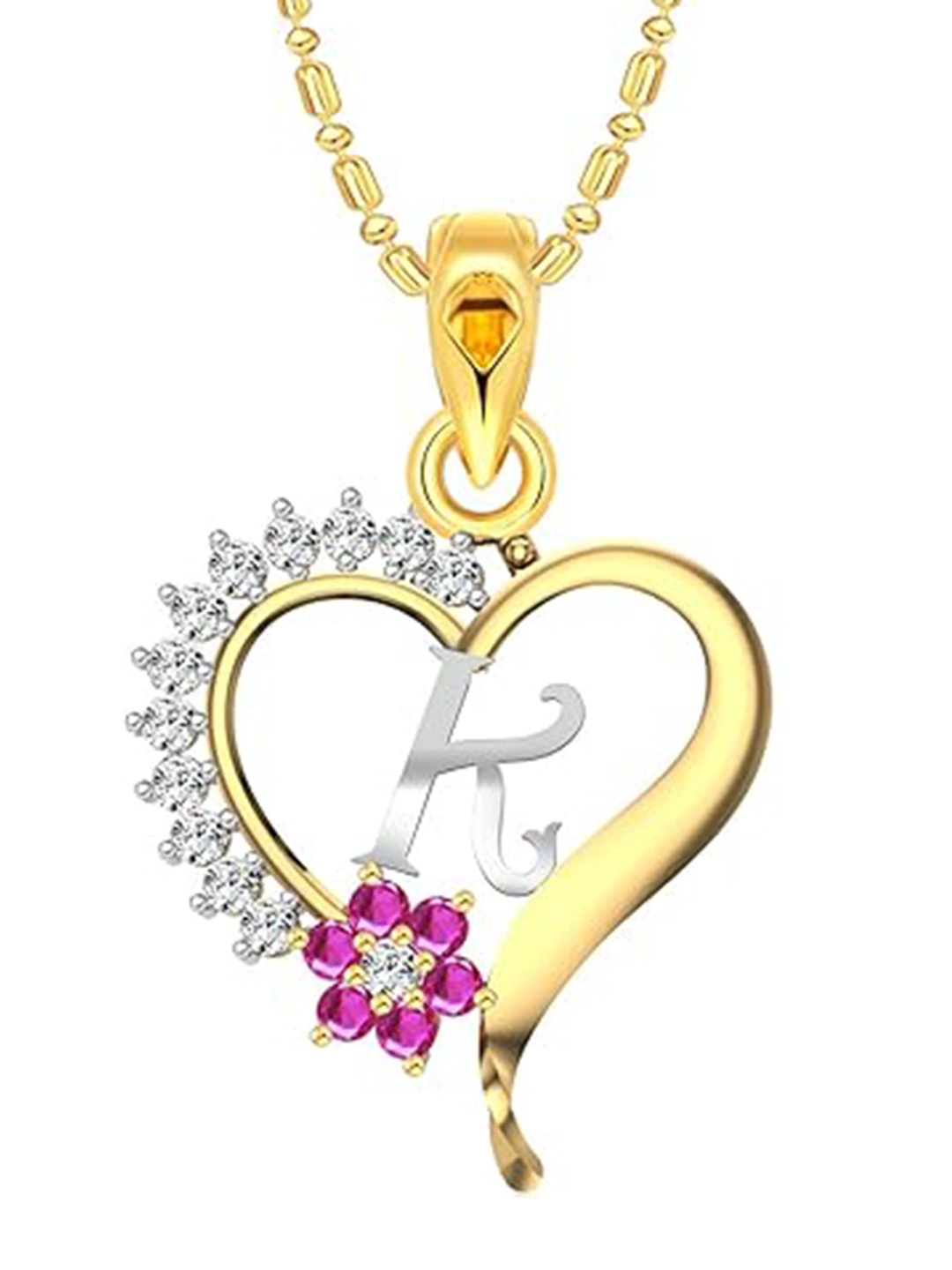 

Vighnaharta Gold-Plated Heart Shaped Pendants