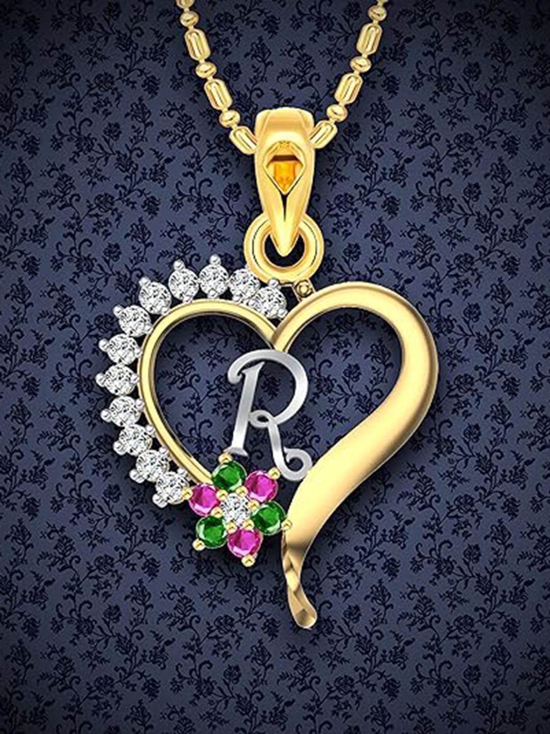 

Vighnaharta Gold-Plated Heart Shaped Pendants