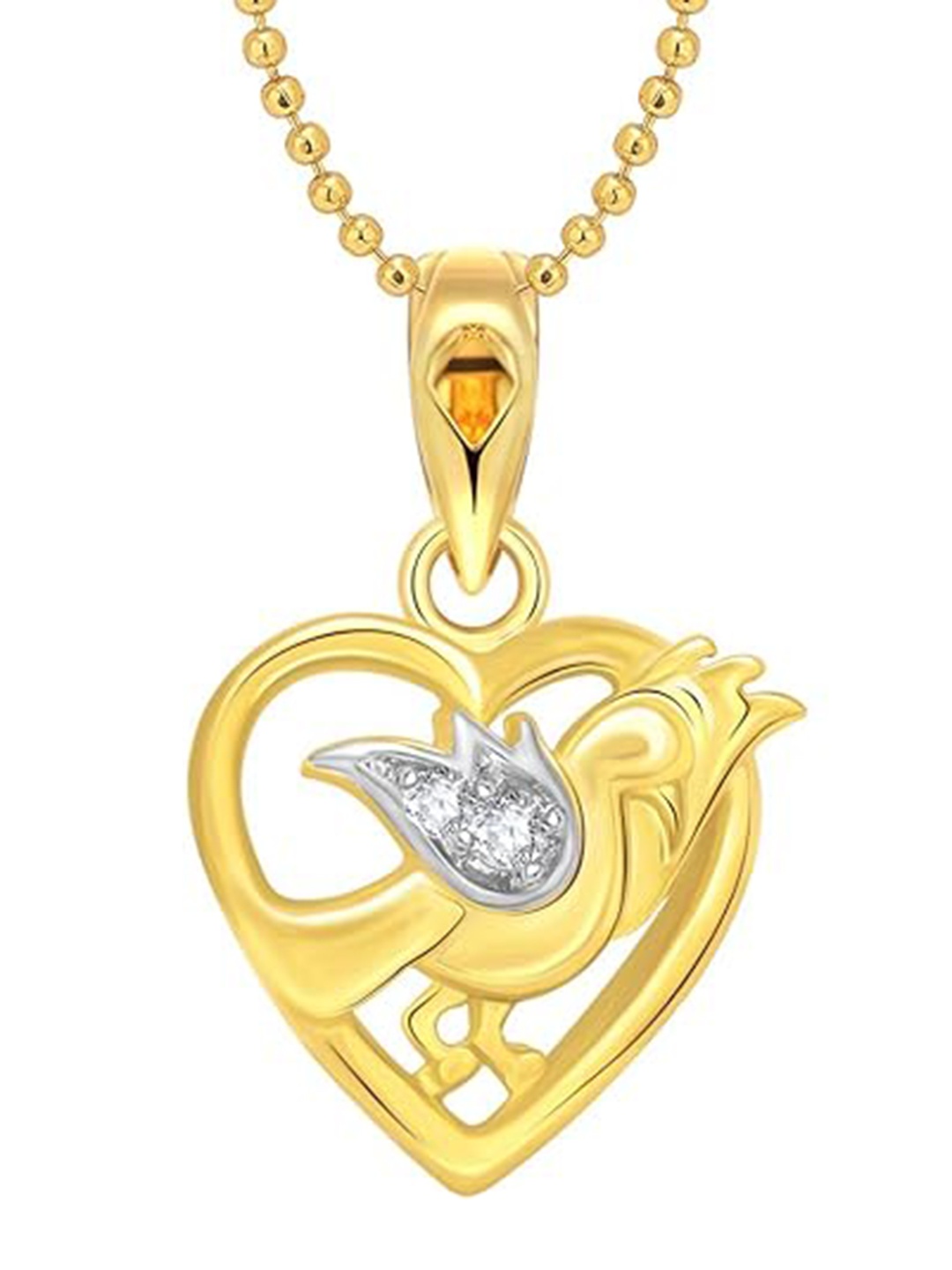 

Vighnaharta Gold-Plated Heart Shaped Pendants