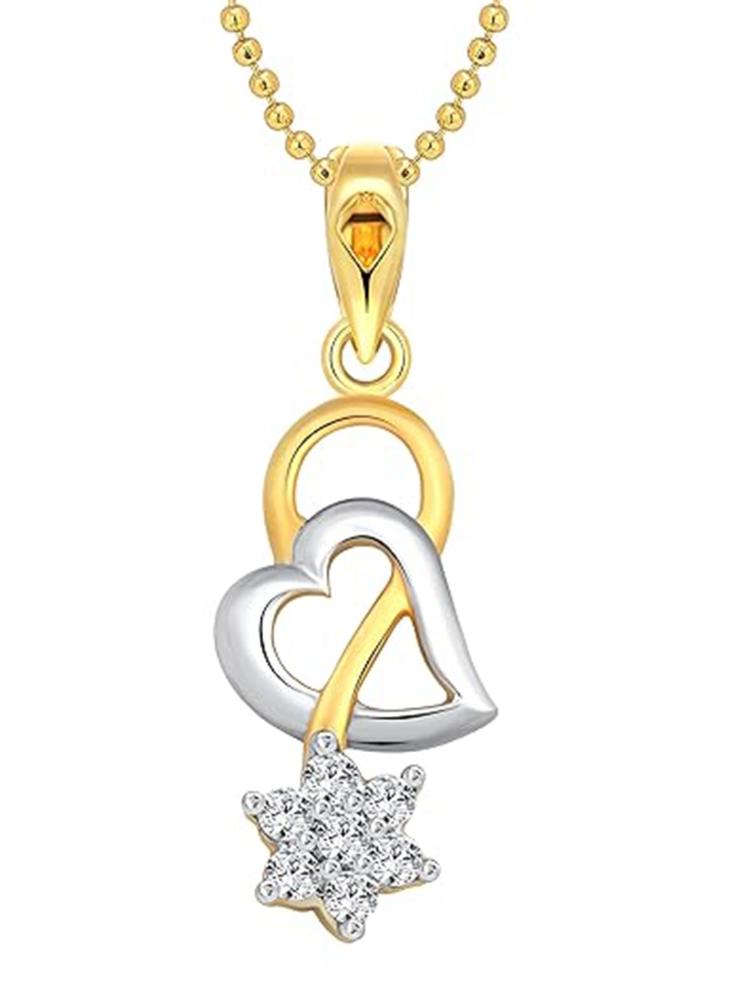 

Vighnaharta Gold-Plated Heart Shaped Pendants