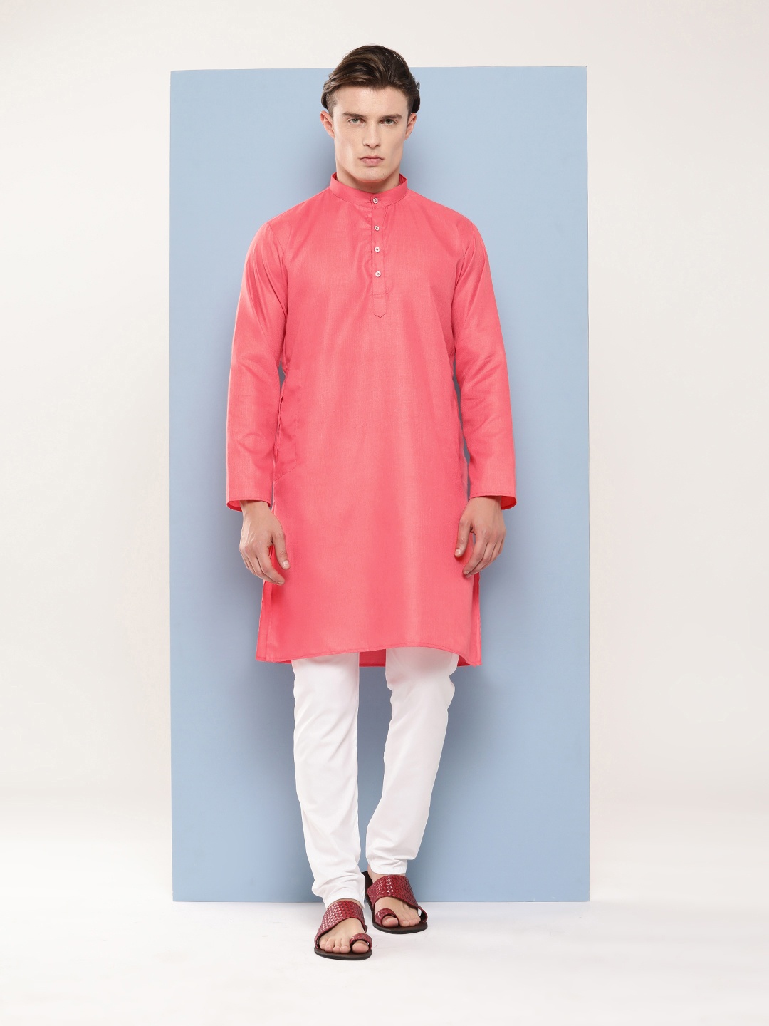 

Aarika Men Pure Cotton Kurta with Pyjamas, Red