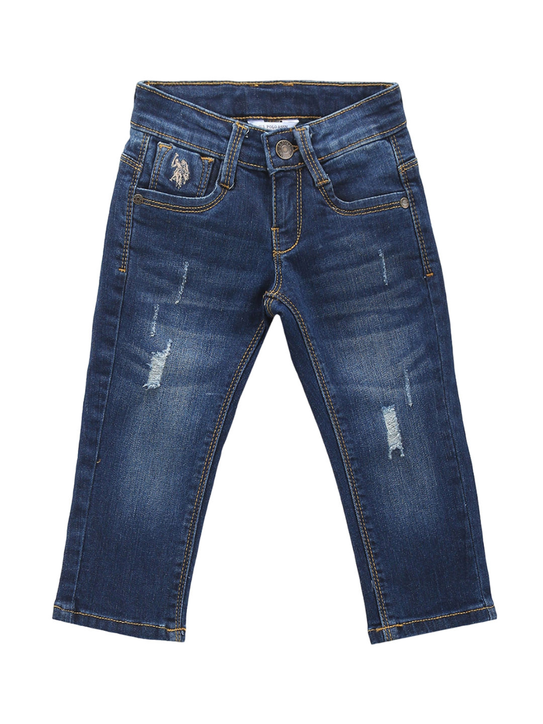 

U.S. Polo Assn. Kids Boys Classic Relaxed Fit Light Fade Stretchable Jeans, Blue