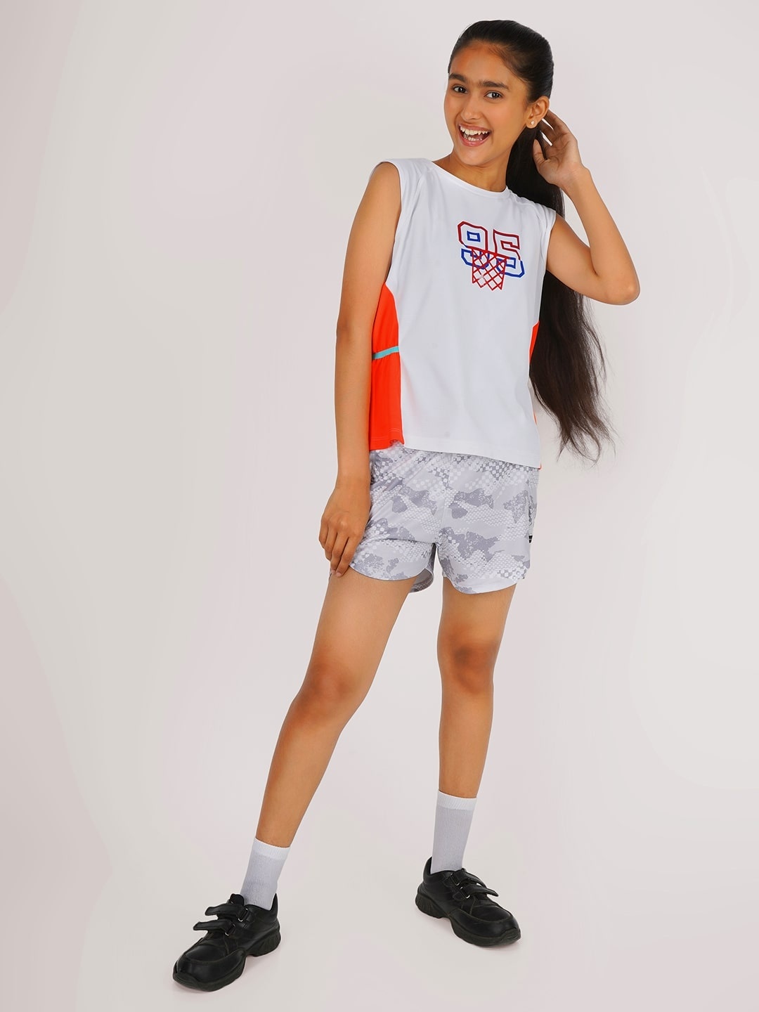 

HYVE Girls Camouflage Printed Shorts, Grey