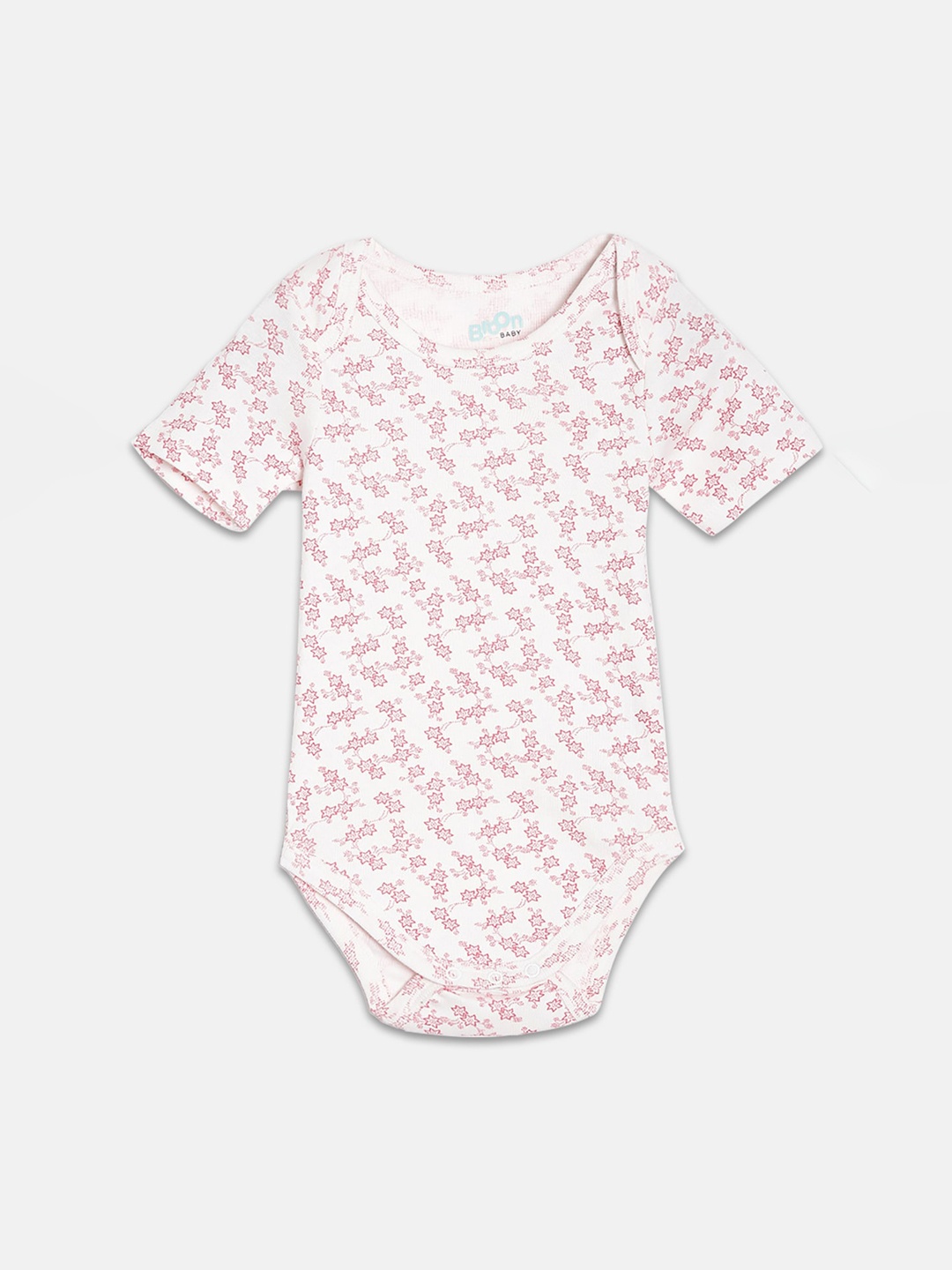 

Broon Infant Girls Printed Cotton Bodysuit, Off white