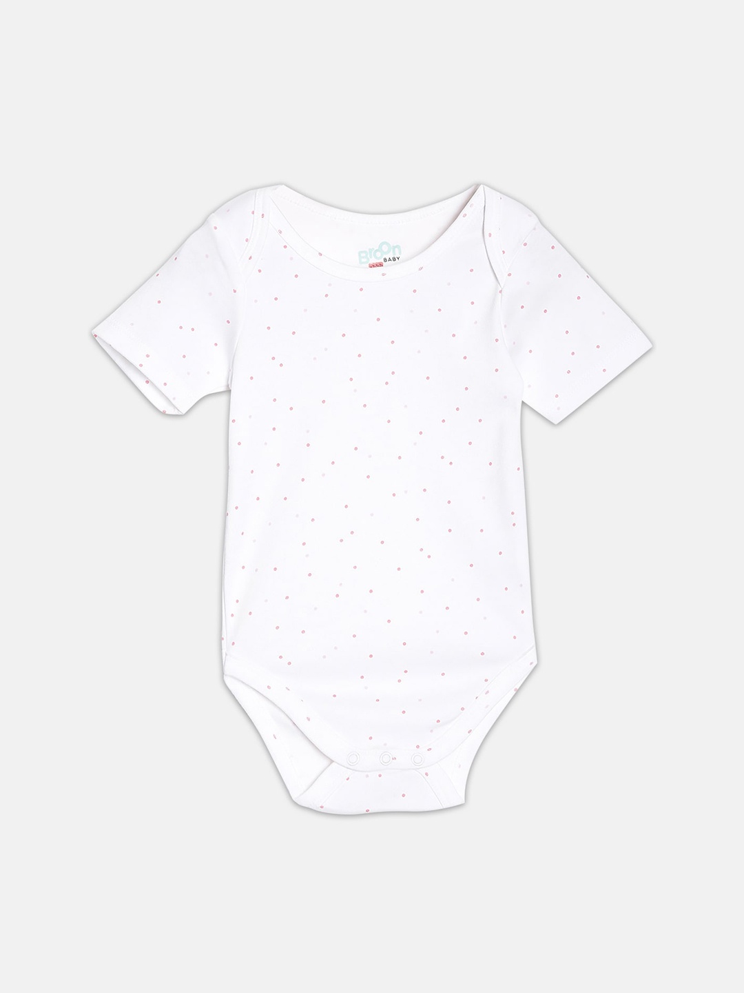 

Broon Infant Girls Printed Cotton Bodysuit, White