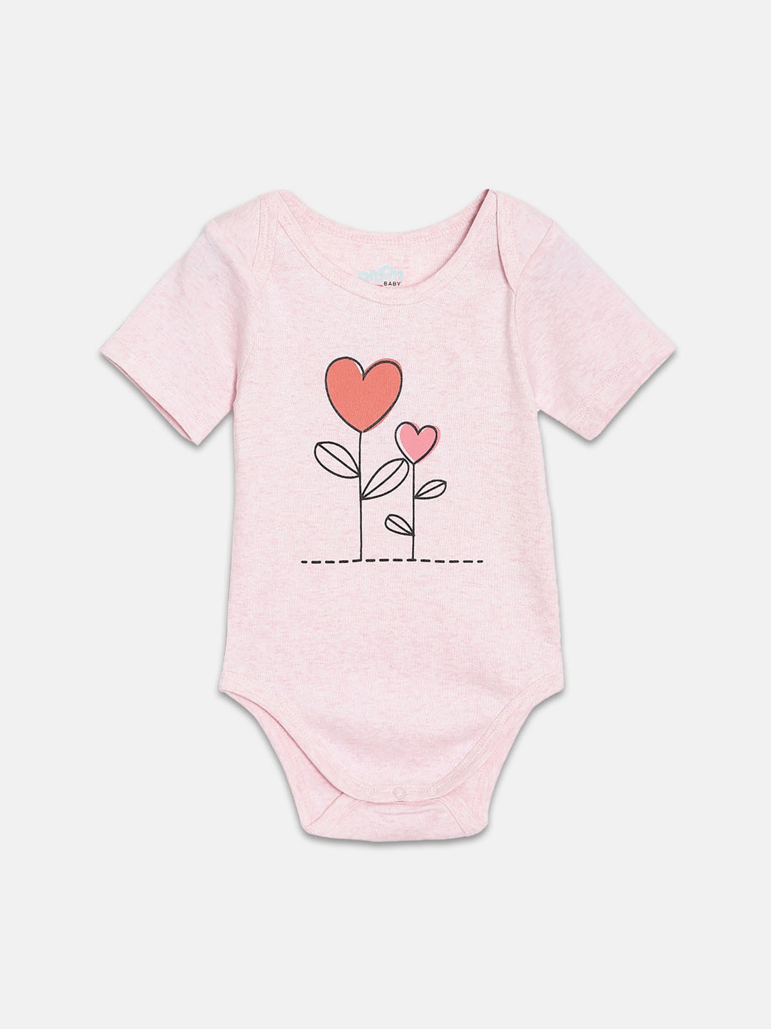 

Broon Infant Girls Printed Cotton Bodysuit, Pink