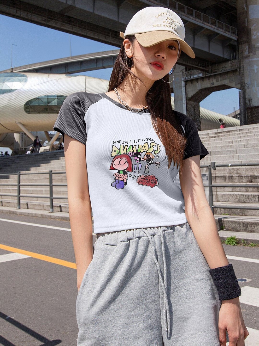

Stylecast X Hersheinbox Print Cotton Top, White