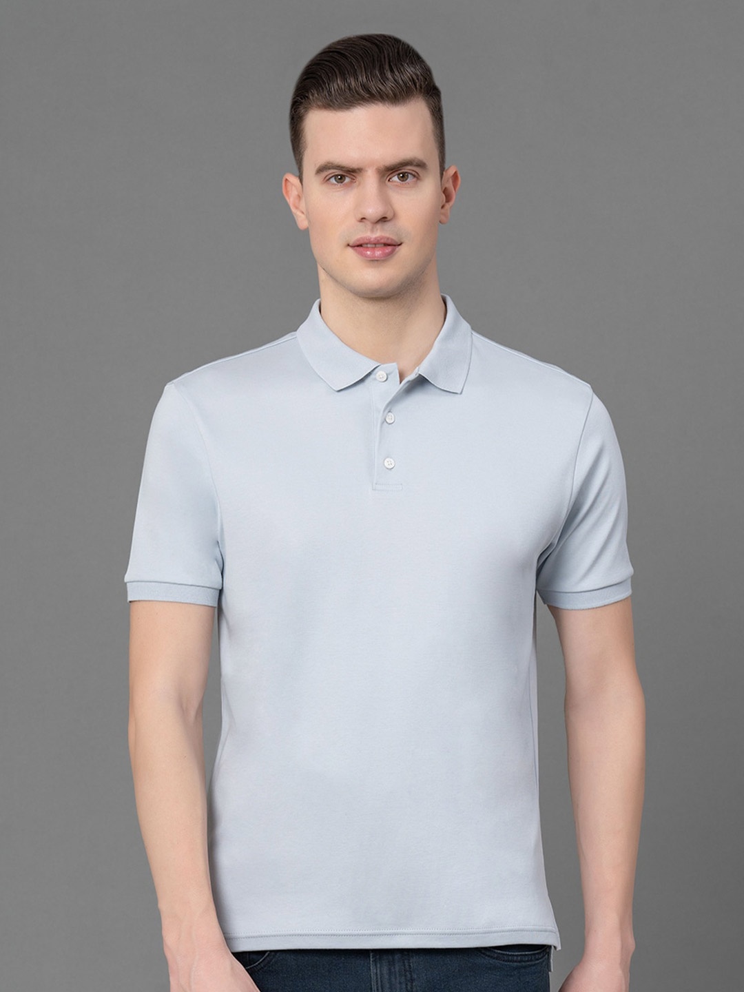 

Red Tape Polo Collar Pure Cotton T-shirt, Blue