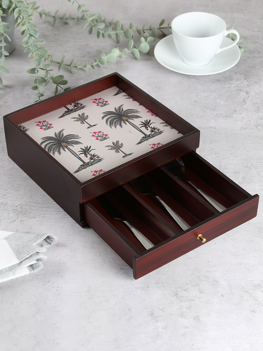 

India Circus by Krsnaa Mehta Brown Cutlery Organiser