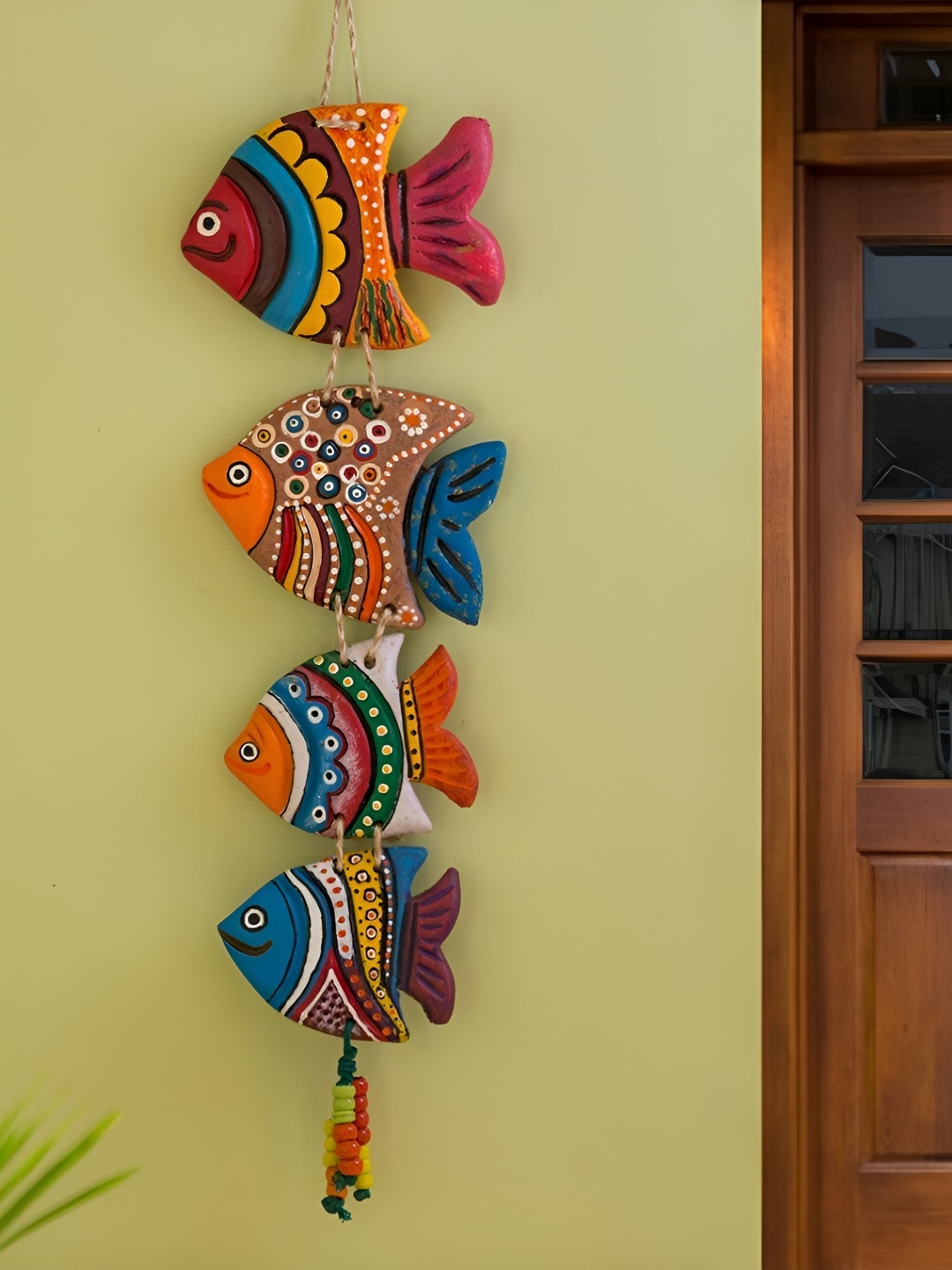 

Sohibe Red & Blue Printed Wall Hanging