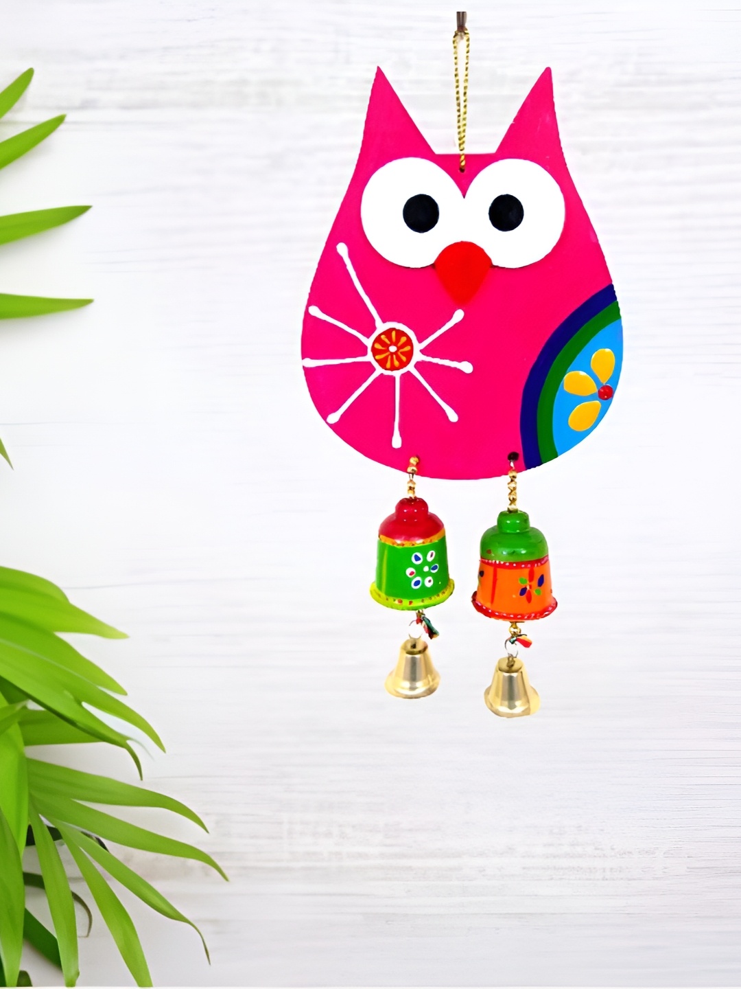 

Sohibe Pink & Blue Printed Wall Hanging