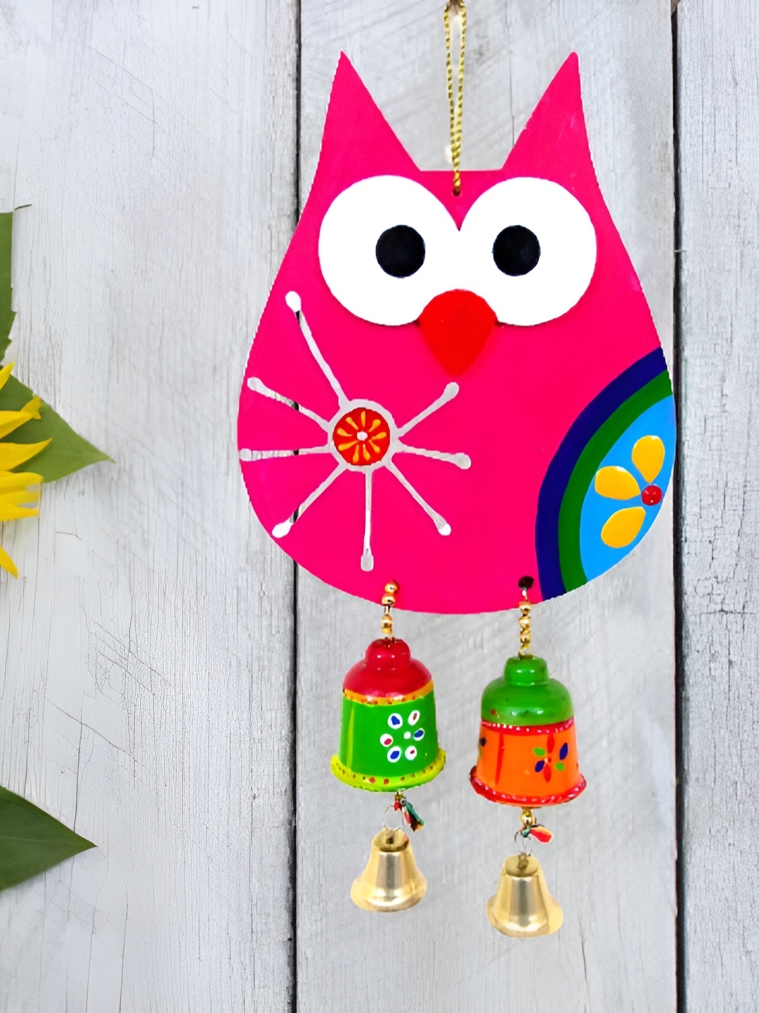 

Sohibe Pink & Blue Printed Wall Hanging