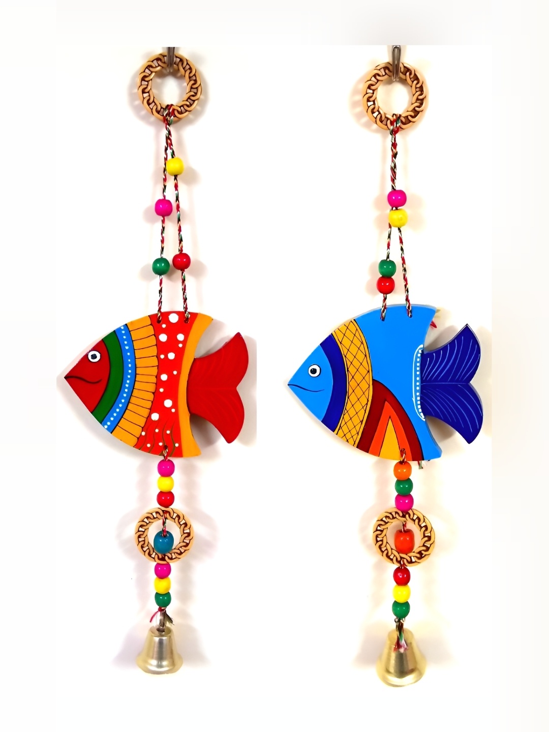 

Sohibe 2Pcs Red & Blue Printed Wall Hanging