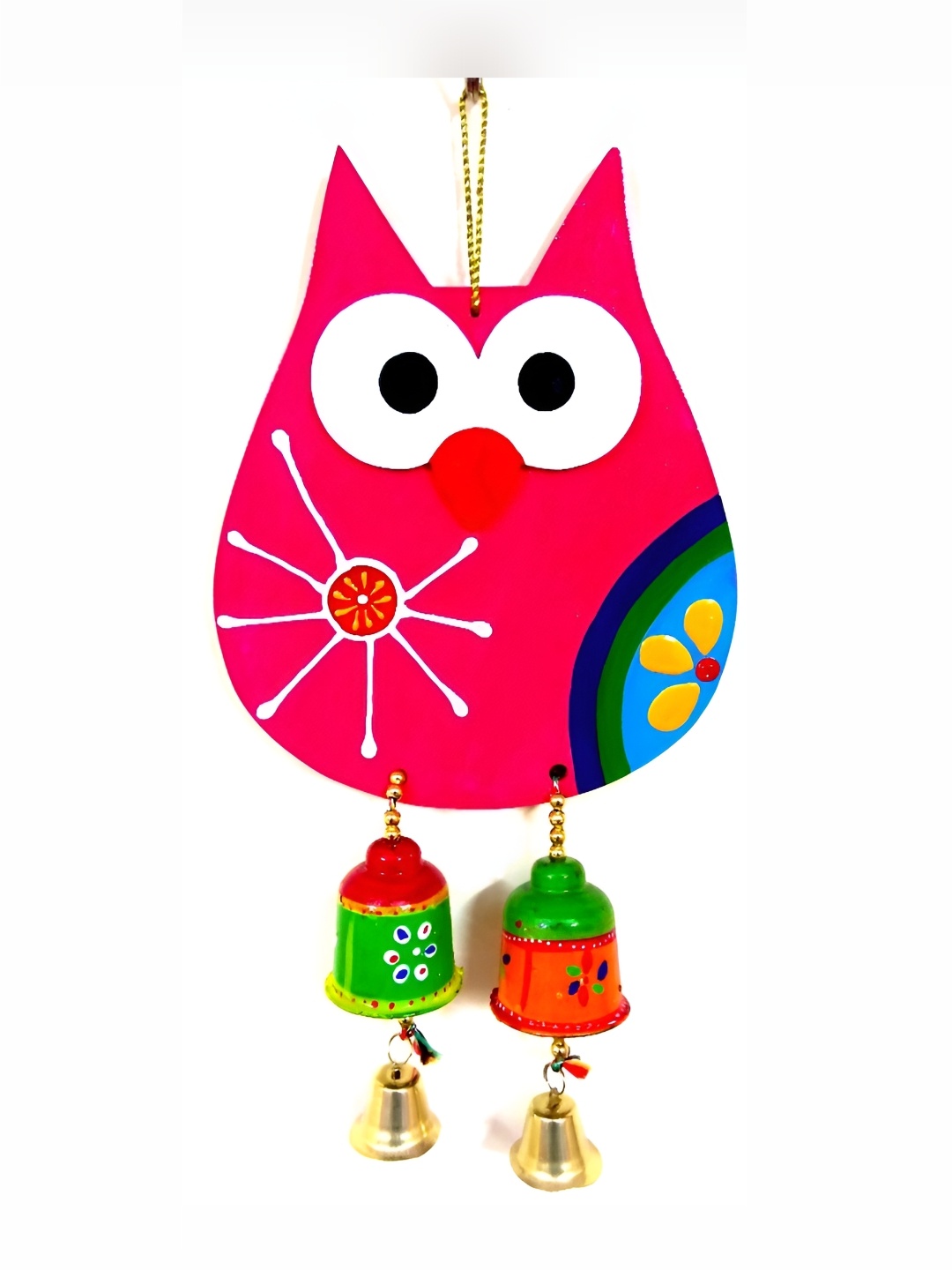 

Sohibe Pink & Blue Printed Wall Hanging