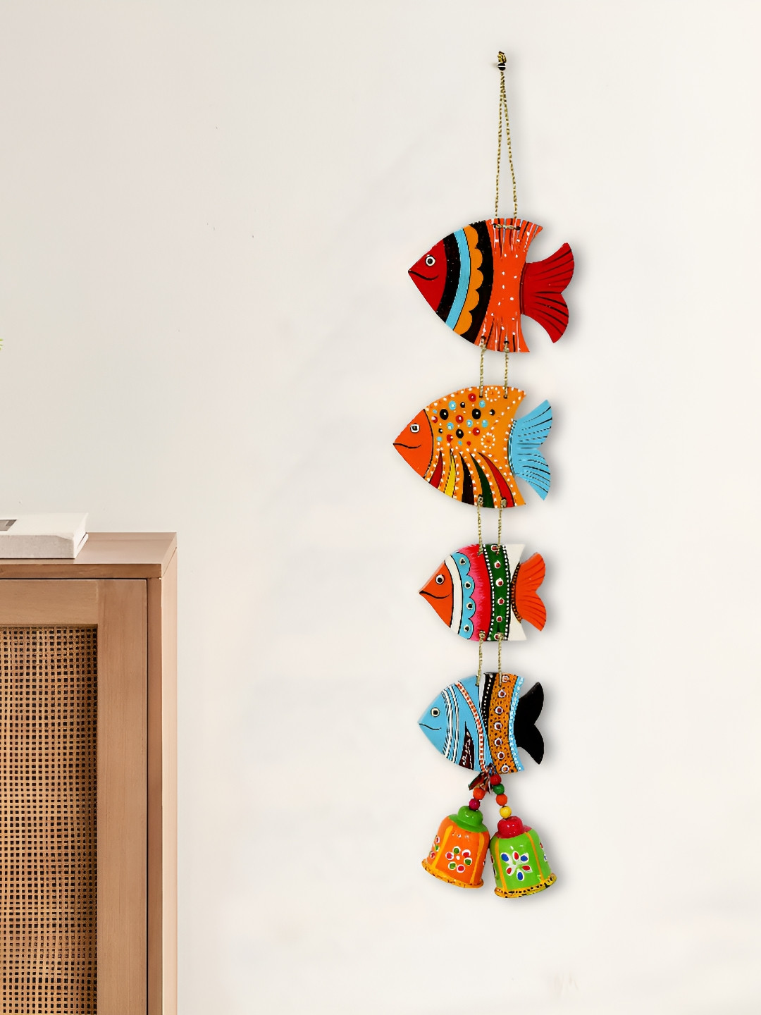 

Sohibe Red & Blue Printed Wall Hanging