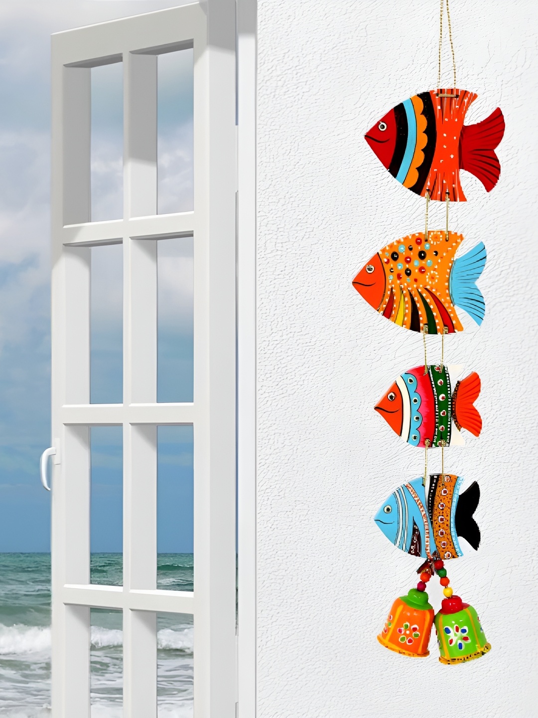 

Sohibe Red & Blue Printed Wall Hanging