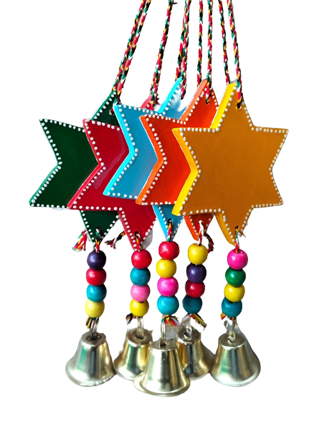 

Sohibe 5Pcs Yellow & Red Printed Star Wall Hanging