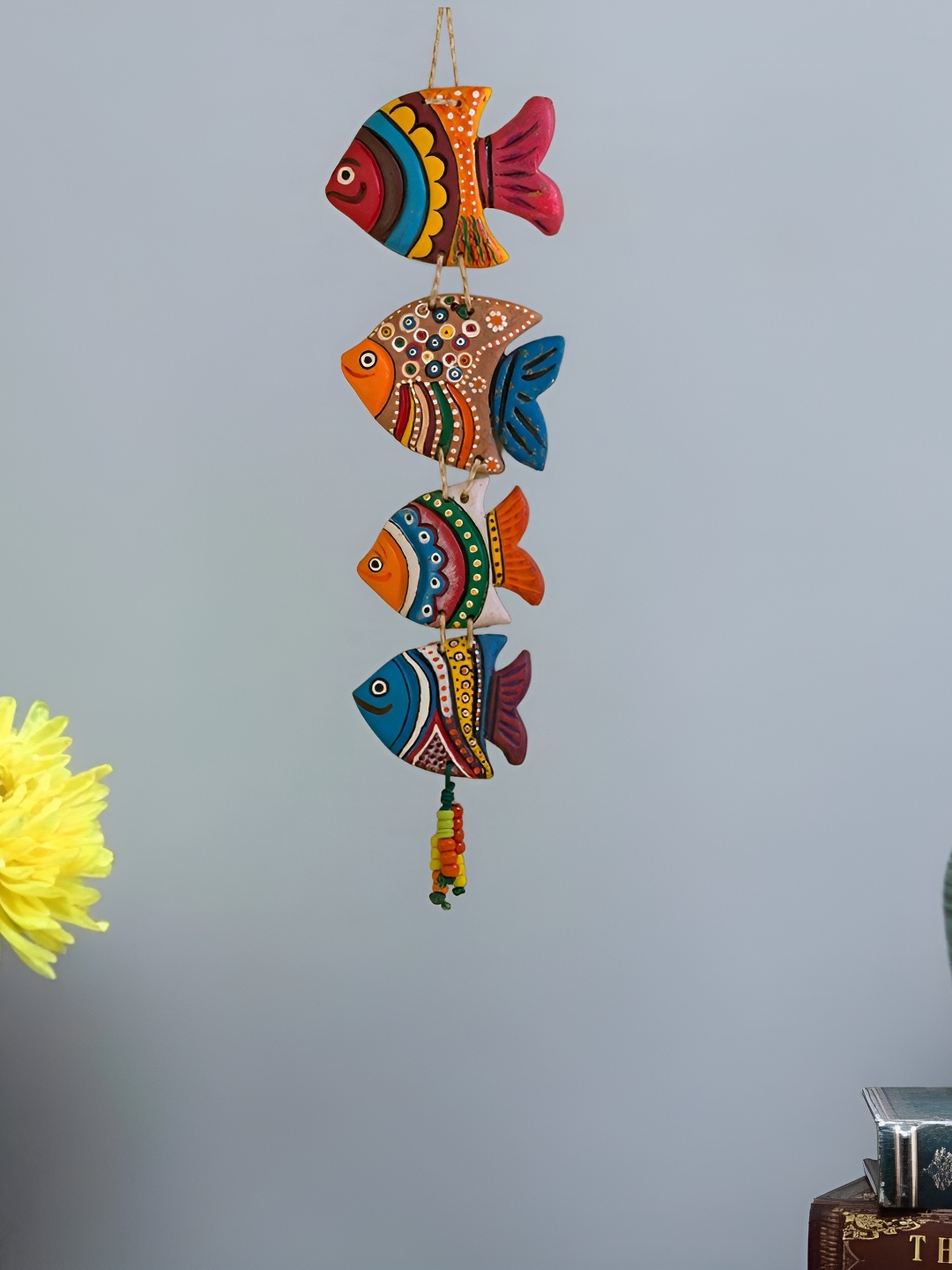 

Sohibe Red & Blue Printed Wall Hanging