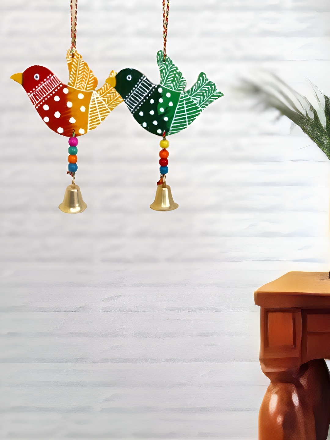 

Sohibe 2Pcs Red & Green Printed Wall Hanging