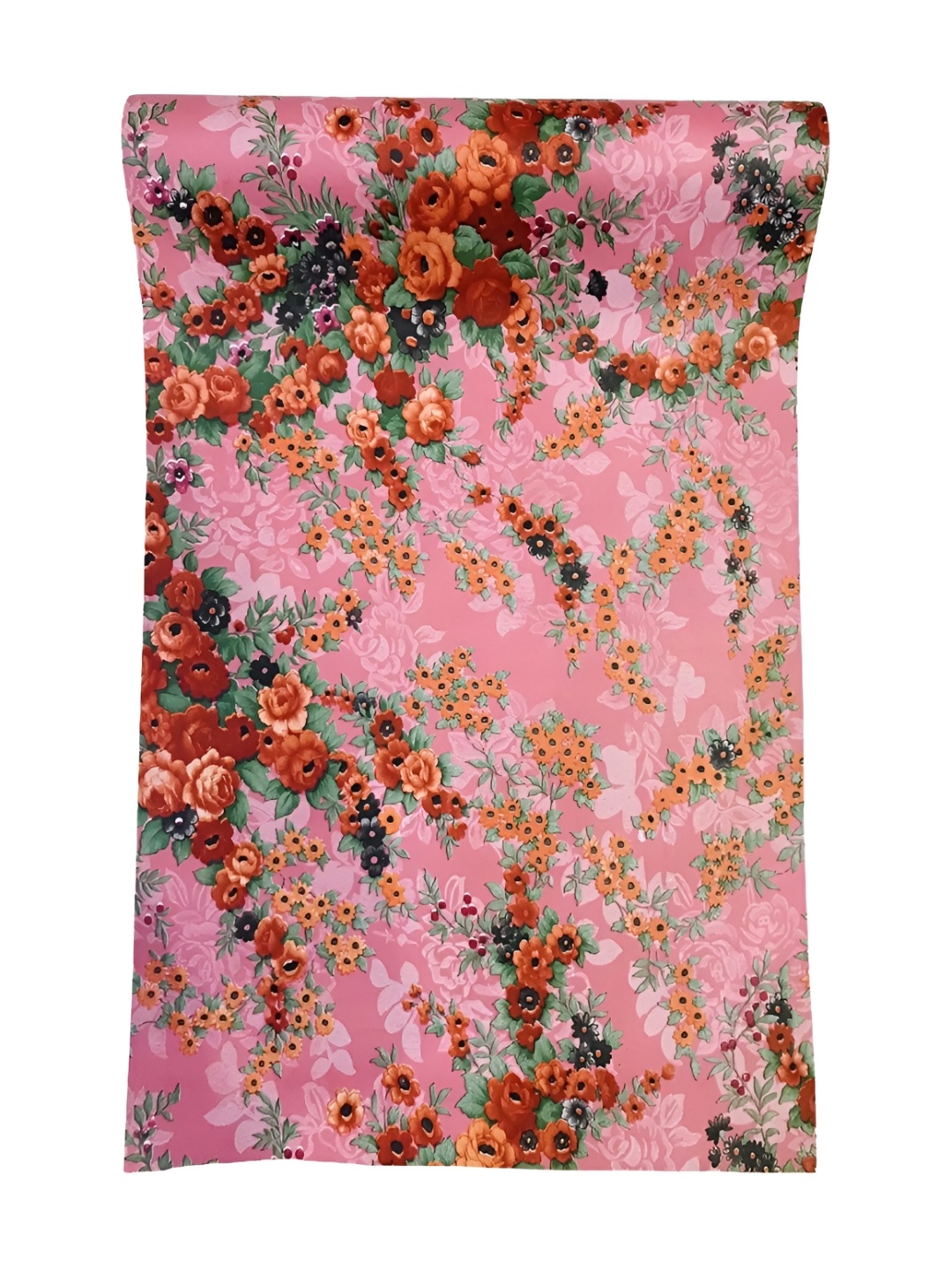 

Homerz Pink Floral Waterproof Plastic 8-Seater Table Cover