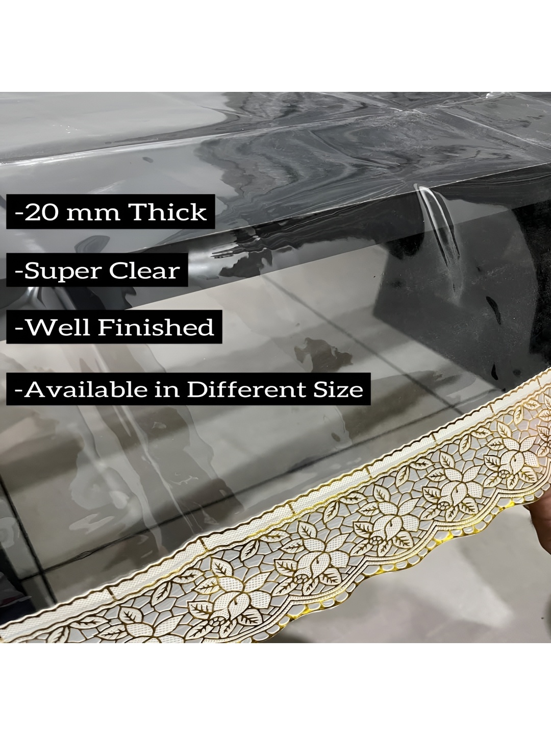 

Homerz Transparent Waterproof Plastic 8-Seater Table Cover