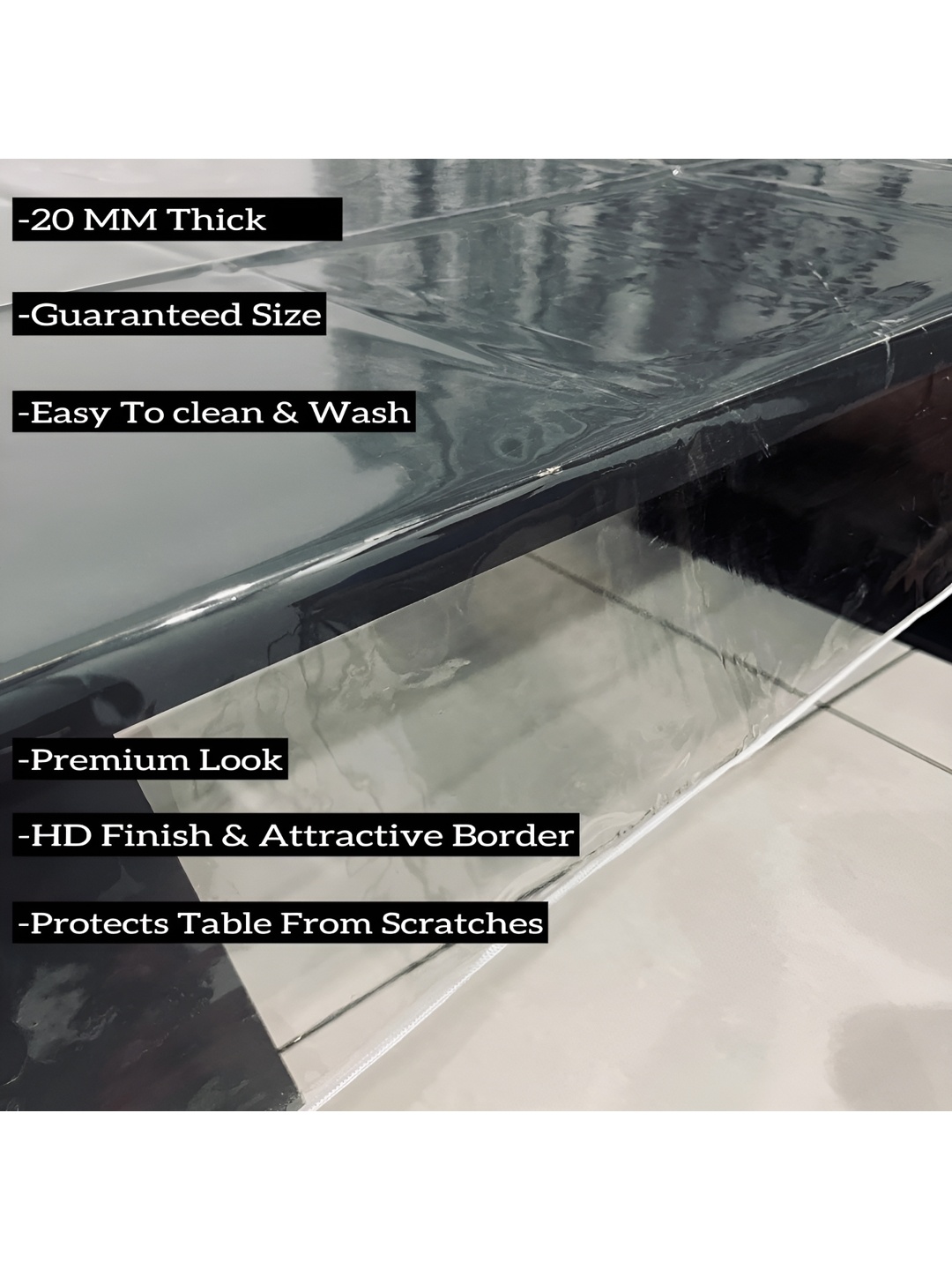 

Homerz Transparent Waterproof Plastic 8-Seater Table Cover