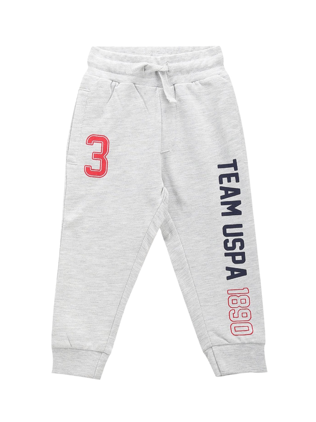 

U.S. Polo Assn. Kids Boys Brand Printed Joggers, Grey