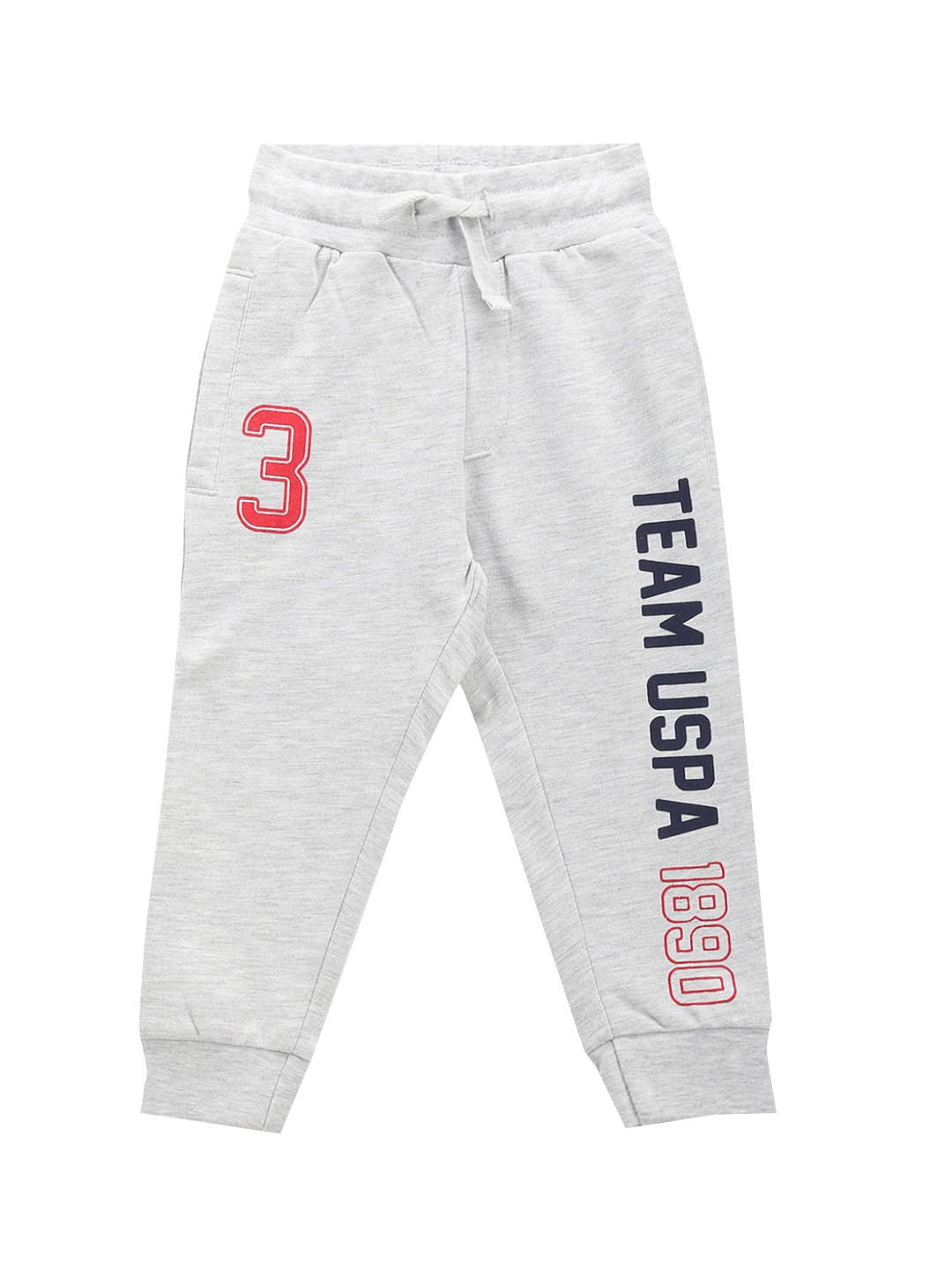 

U.S. Polo Assn. Kids Boys Brand Printed Joggers, Grey