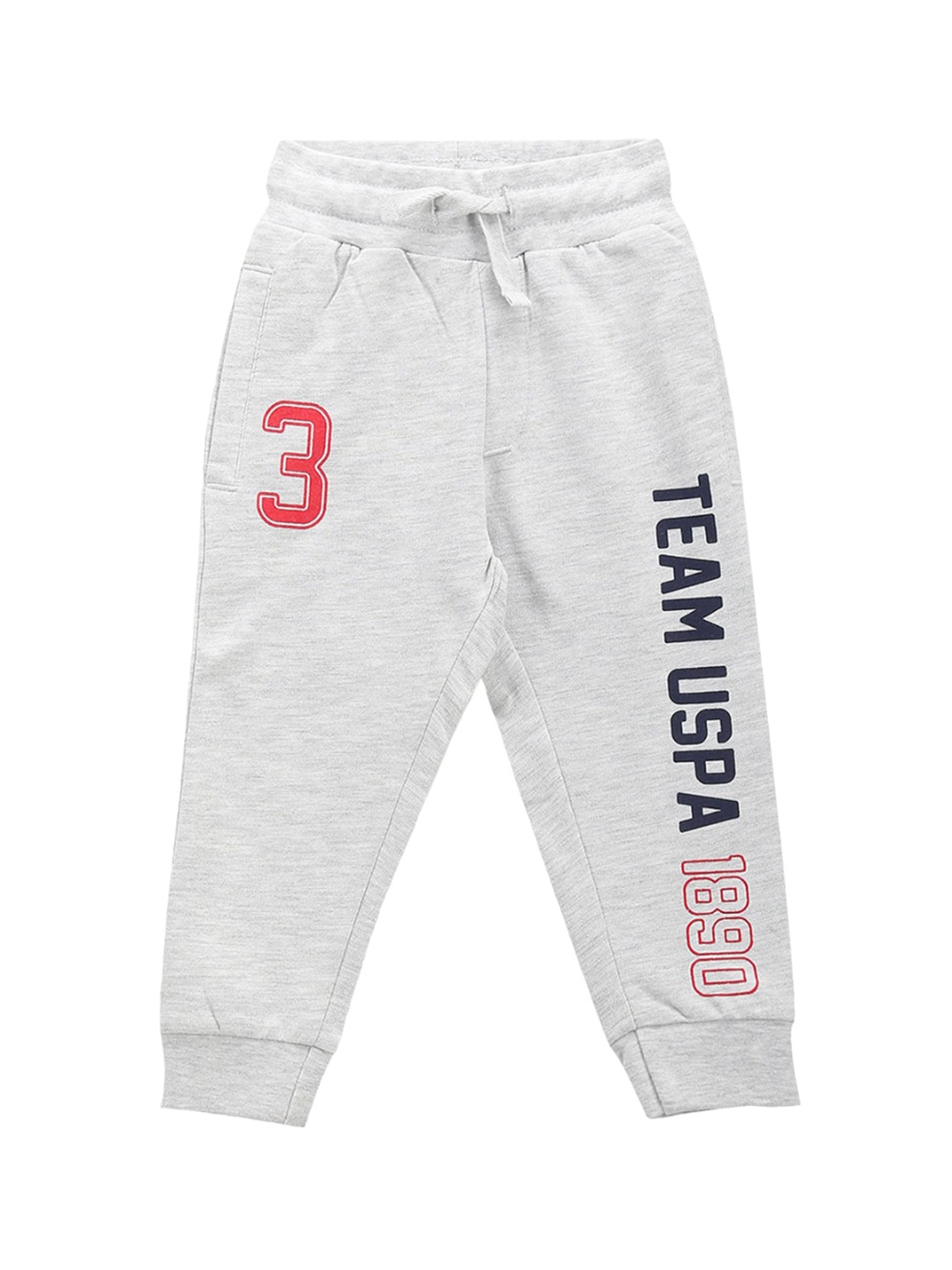 

U.S. Polo Assn. Kids Boys Brand Printed Joggers, Grey