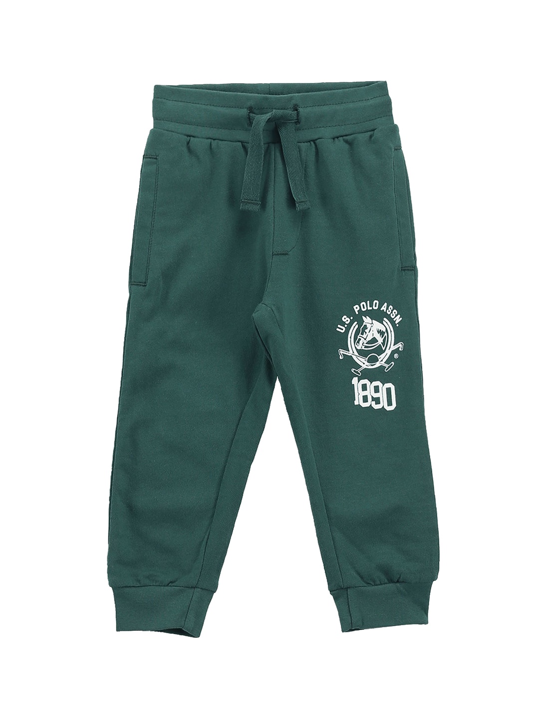 

U.S. Polo Assn. Kids Boys Pure Cotton Joggers, Green