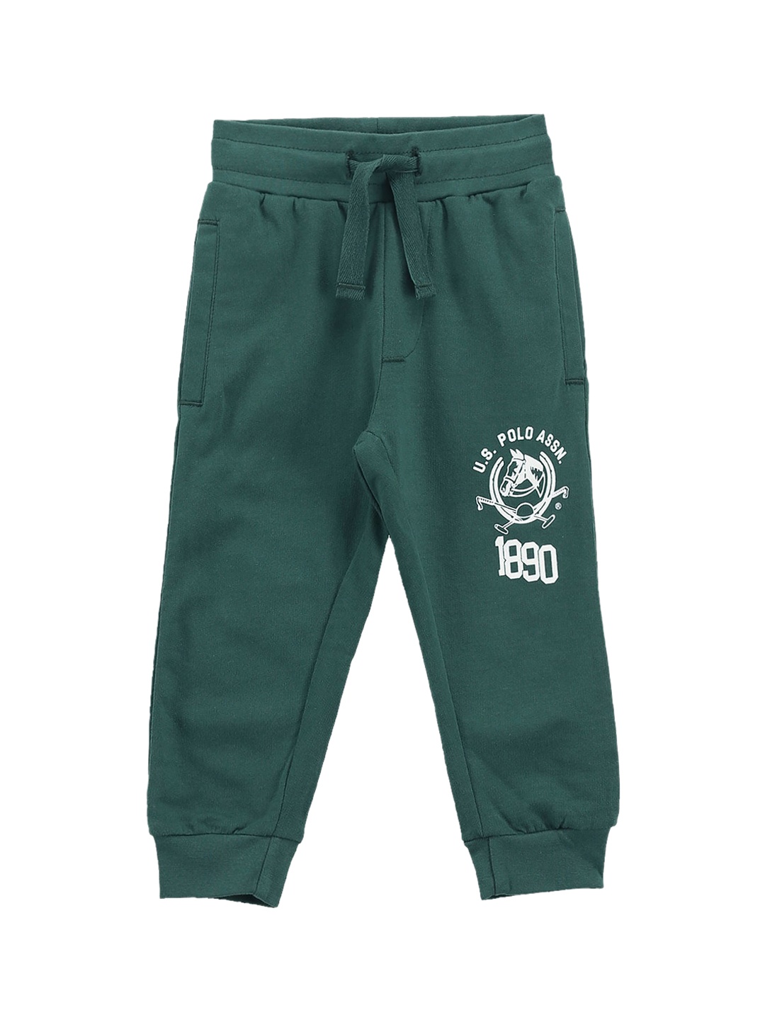 

U.S. Polo Assn. Kids Boys Pure Cotton Joggers, Green