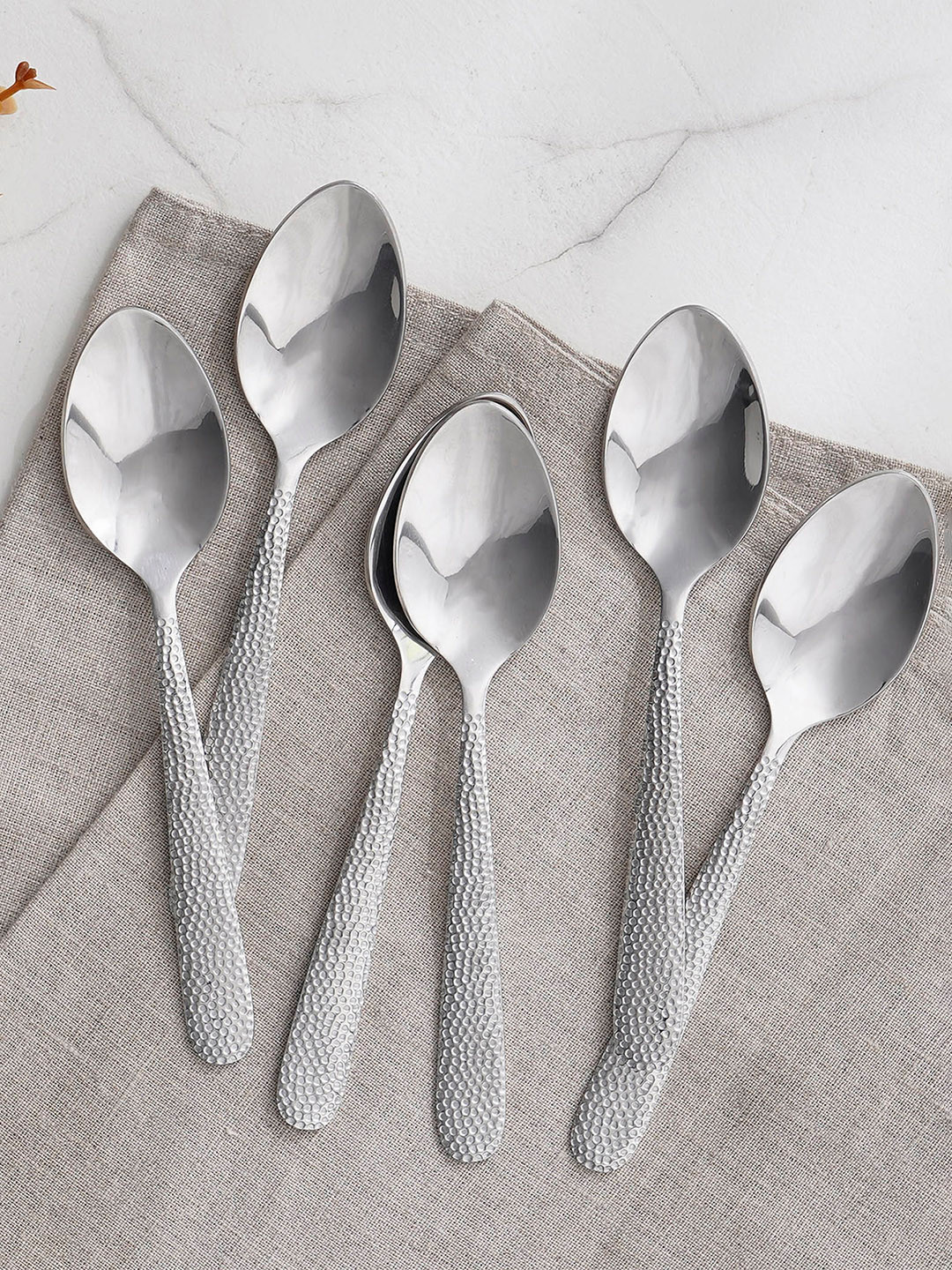 

Home Centre Glister Elke 6Pcs Grey Stainless Steel Tea Spoon