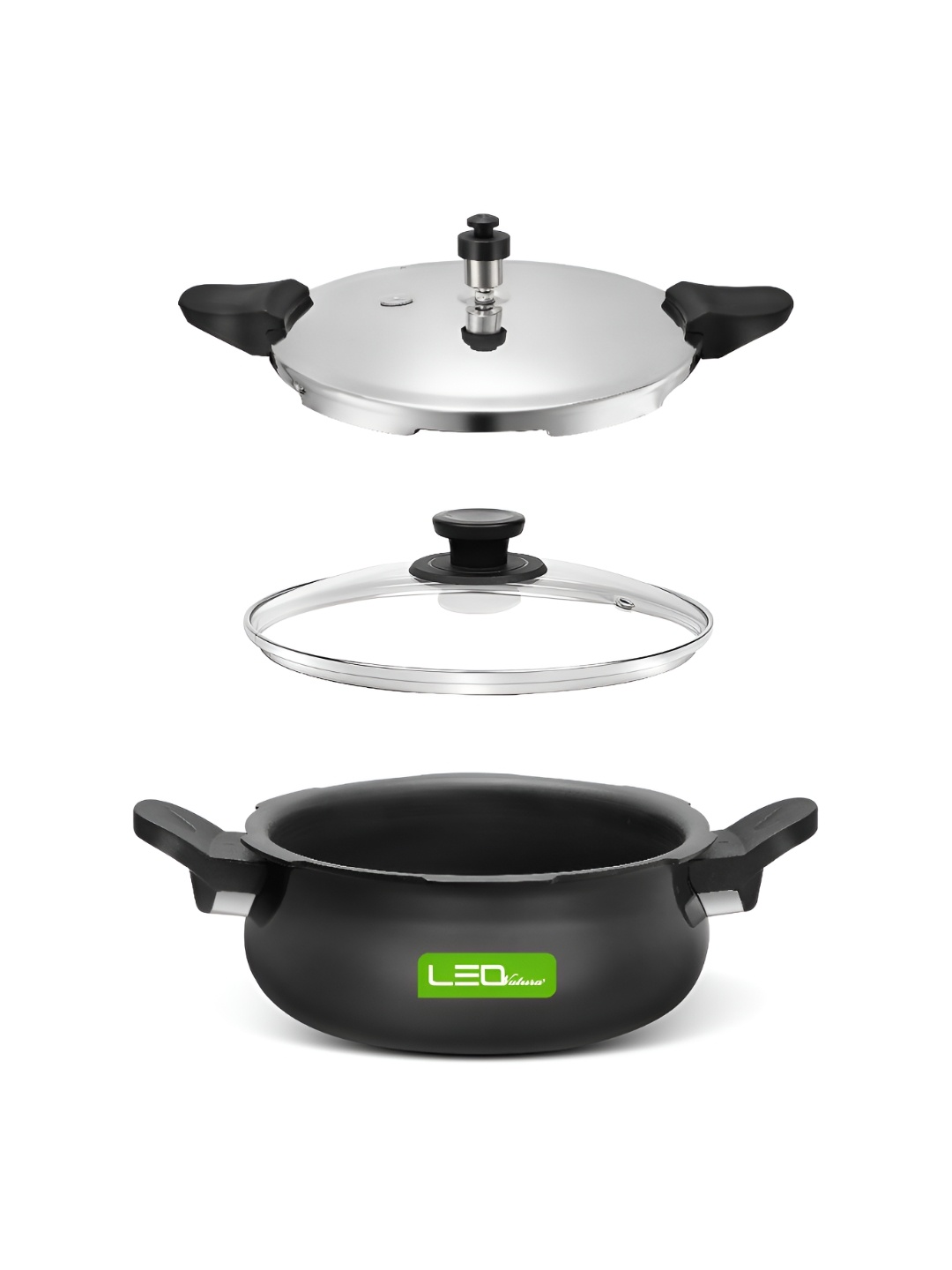 

Leo Natura Black Aluminium Dishwasher Safe Pressure Cooker