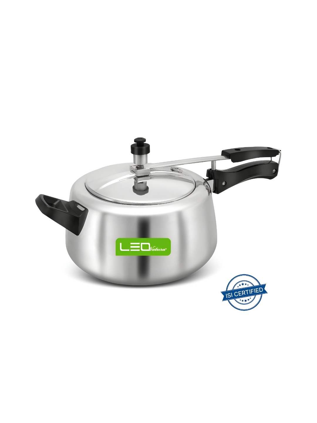

Leo Natura Silver-Toned Aluminium Dishwasher Safe Pressure Cooker