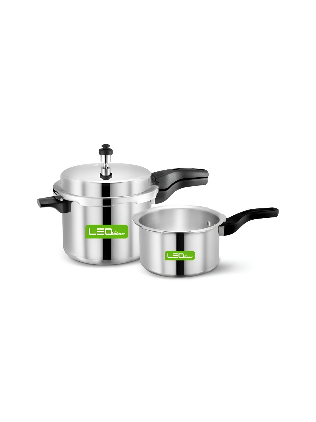 

Leo Natura Silver-Toned Aluminium Dishwasher Safe Pressure Cooker