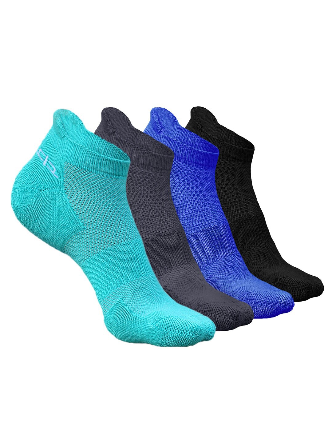 

Heelium Kids Pack Of 4 Patterned Ankle Length Socks, Teal