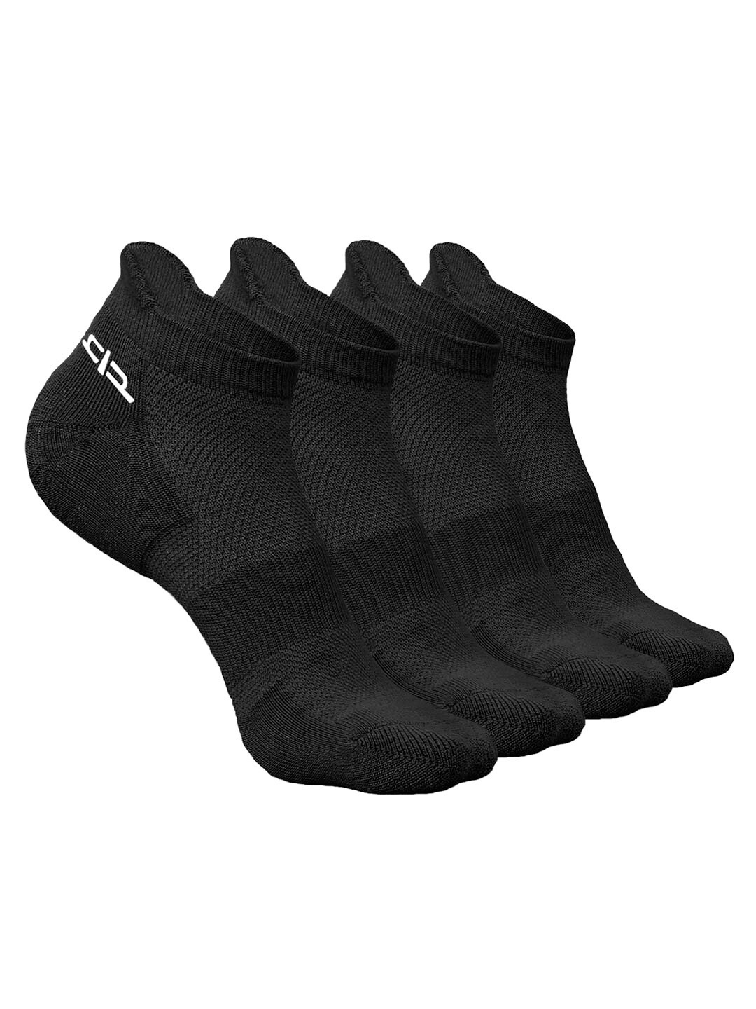 

Heelium Kids Pack Of 4 Patterned Ankle Length Socks, Black
