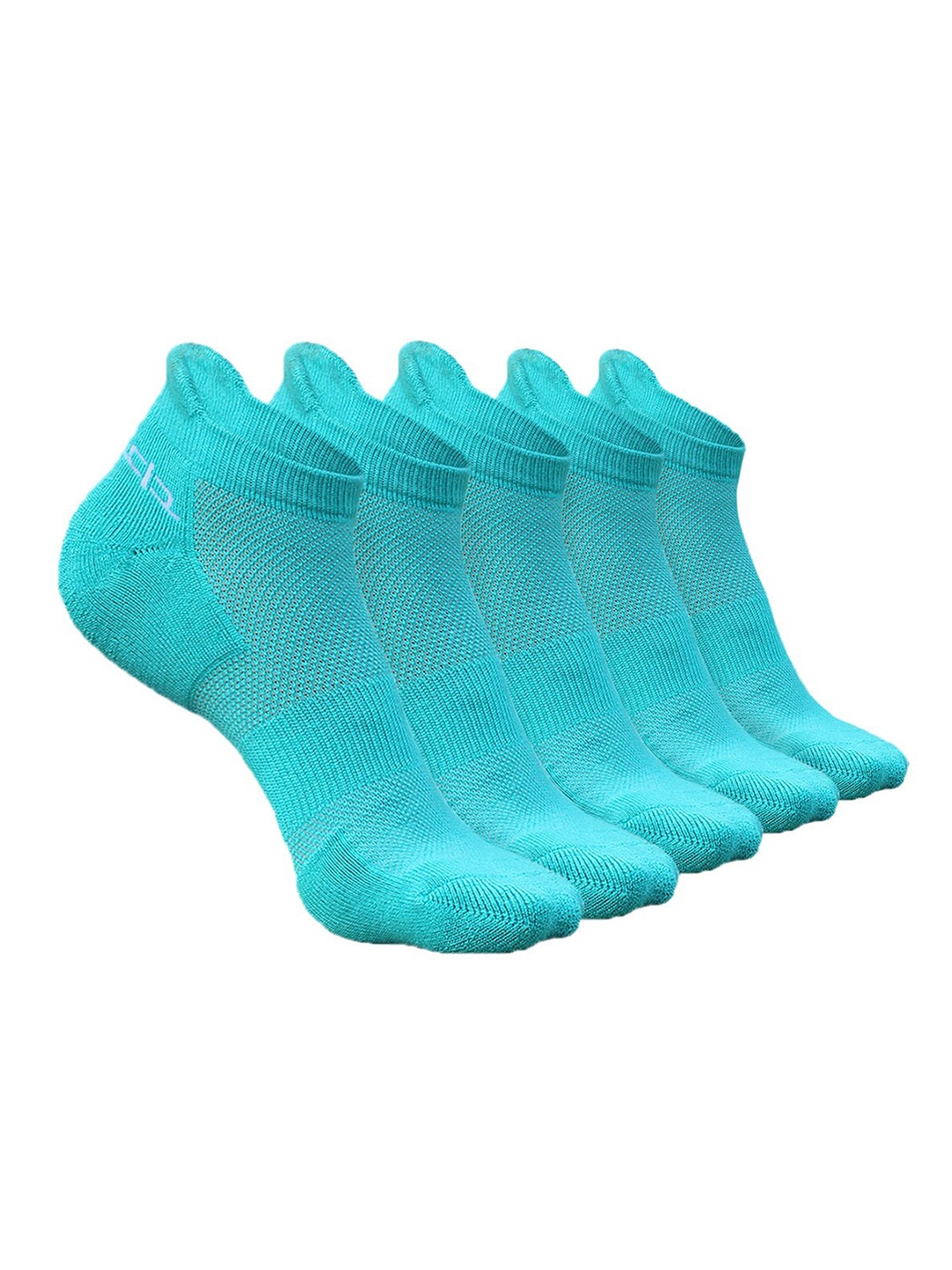 

Heelium Kids Pack Of 5 Patterned Ankle Length Socks, Teal
