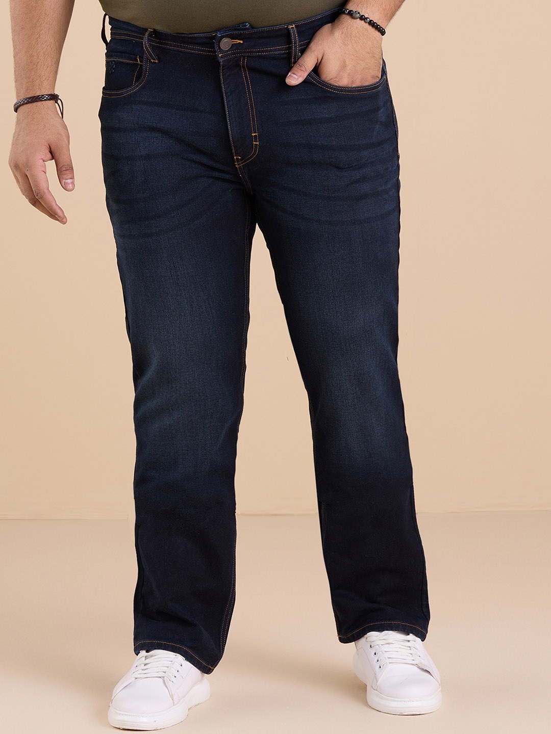 

Big Hello - The Plus Life Men Stretchable Jeans, Navy blue