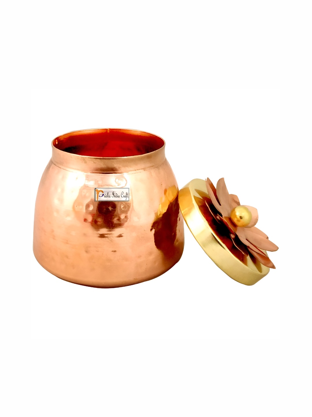 

PRISHA INDIA CRAFT Brown Copper Pooja Metalware