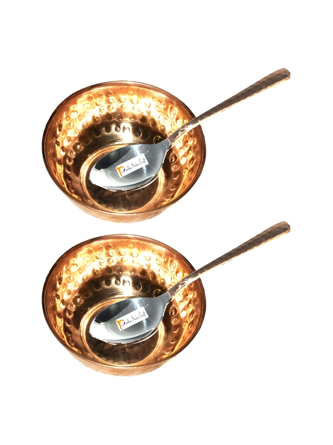 

PRISHA INDIA CRAFT Brown & 2 Pieces Copper Glossy Bowls