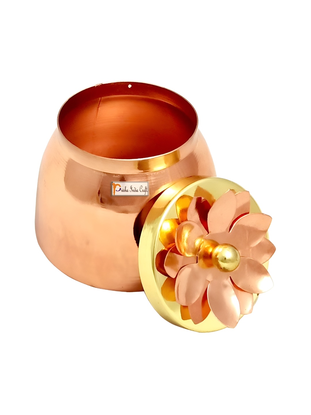 

PRISHA INDIA CRAFT Brown Copper Pooja Metalware